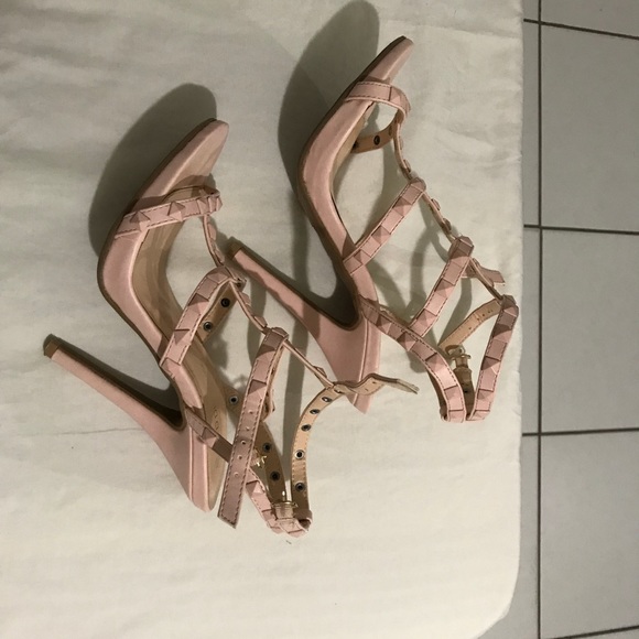 Pink Studded Heels - Picture 2 of 3